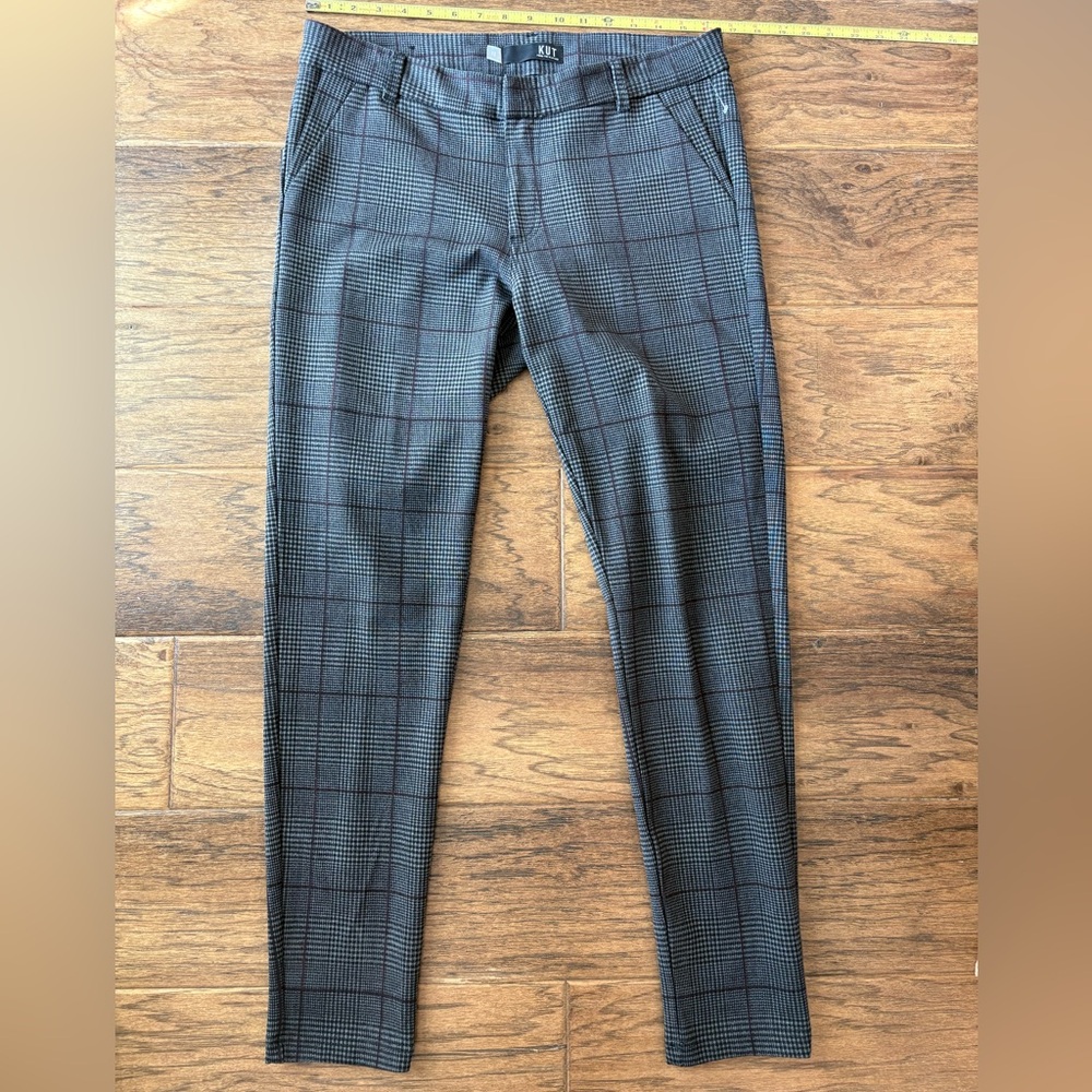 Kut from the Kloth Black and Gray Checkered Pants